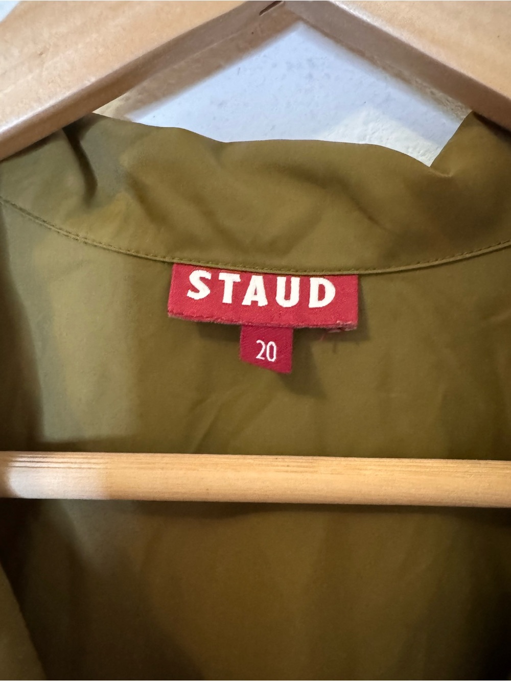 STAUD Olive Brown Shirt Maxi Dress - Picture 5 of 8